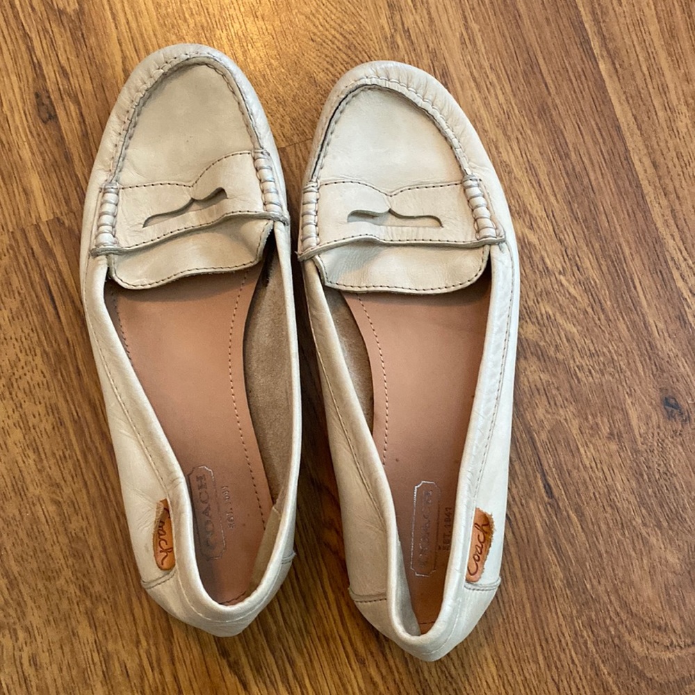 Coach women’s loafers leather